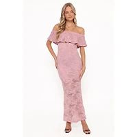 Petal and Pup Women's Mirelle Off Shoulder Lace Maxi Dress