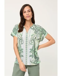 Olsen Women's Paisley Panneaux Print T-Shirt