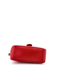 Pre-Owned Gucci Small Gg Marmont Top Handle Flap Bag Matelasse Leather