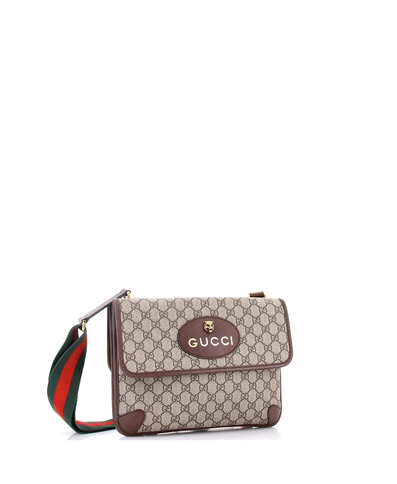 Pre-Owned Gucci Medium Neo Vintage Flap Messenger Gg Coated Canvas