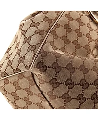 Pre-Owned Gucci Medium Sukey Tote Gg Canvas with Leather