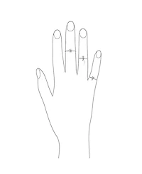 Bling Jewelry No Stone Nautical Motif Stackable Midi Knuckle Ring Set in .925 Sterling Silver