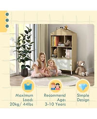 Qaba Kids Bookshelf and Toy Storage for Playroom, Children's Room
