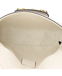 Pre-Owned Gucci Mini Horsebit 1955 Shoulder Bag Gg Coated Canvas with Leather
