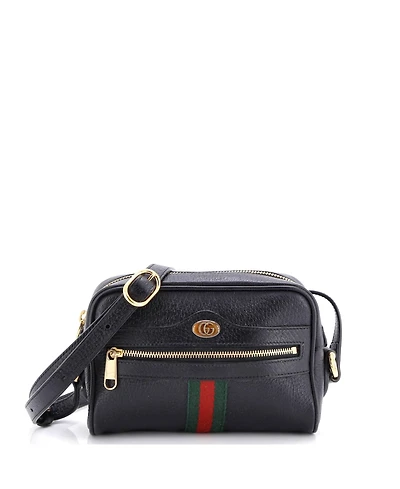 Pre-Owned Gucci Mini Ophidia Shoulder Bag Leather