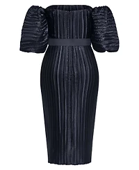 City Chic Women's Krista Pleat Midi Dress