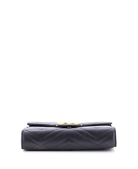 Pre-Owned Gucci Mini Gg Marmont Chain Wallet Matelasse Leather
