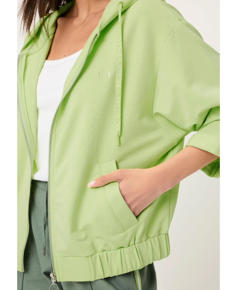 Olsen Women's Hooded Jersey Zip Jacket