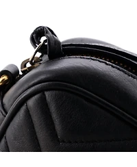 Pre-Owned Gucci Mini Gg Marmont Shoulder Bag Matelasse Leather