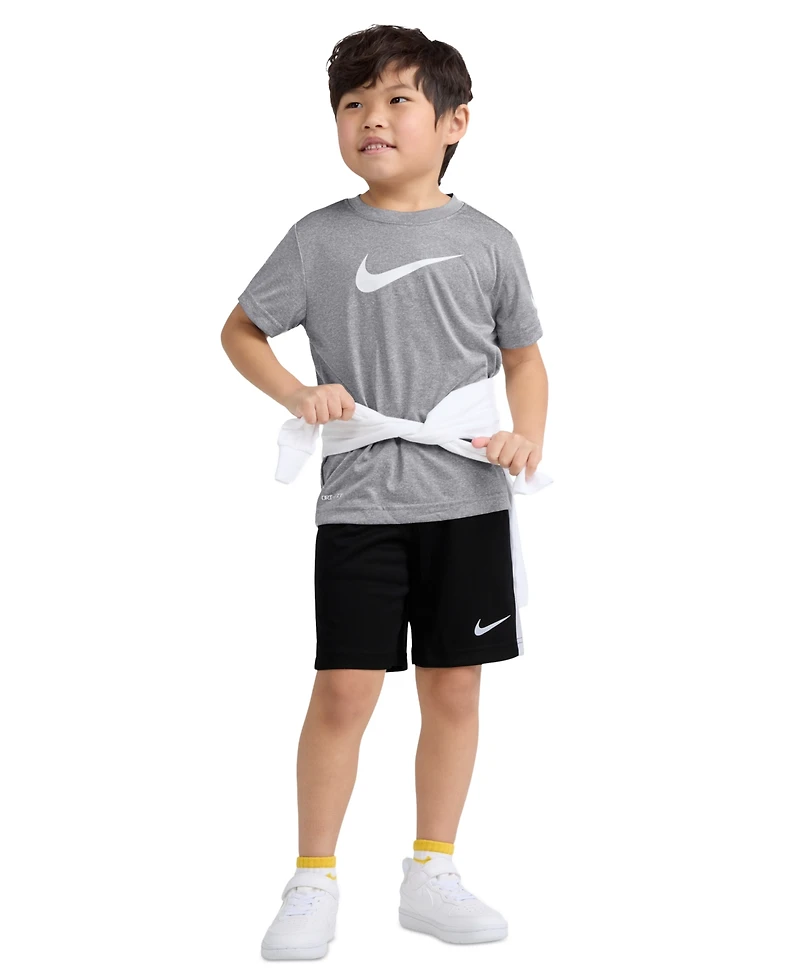 Nike Little Boys Dri-fit Swoosh T-Shirt & Shorts, 2 Piece Set