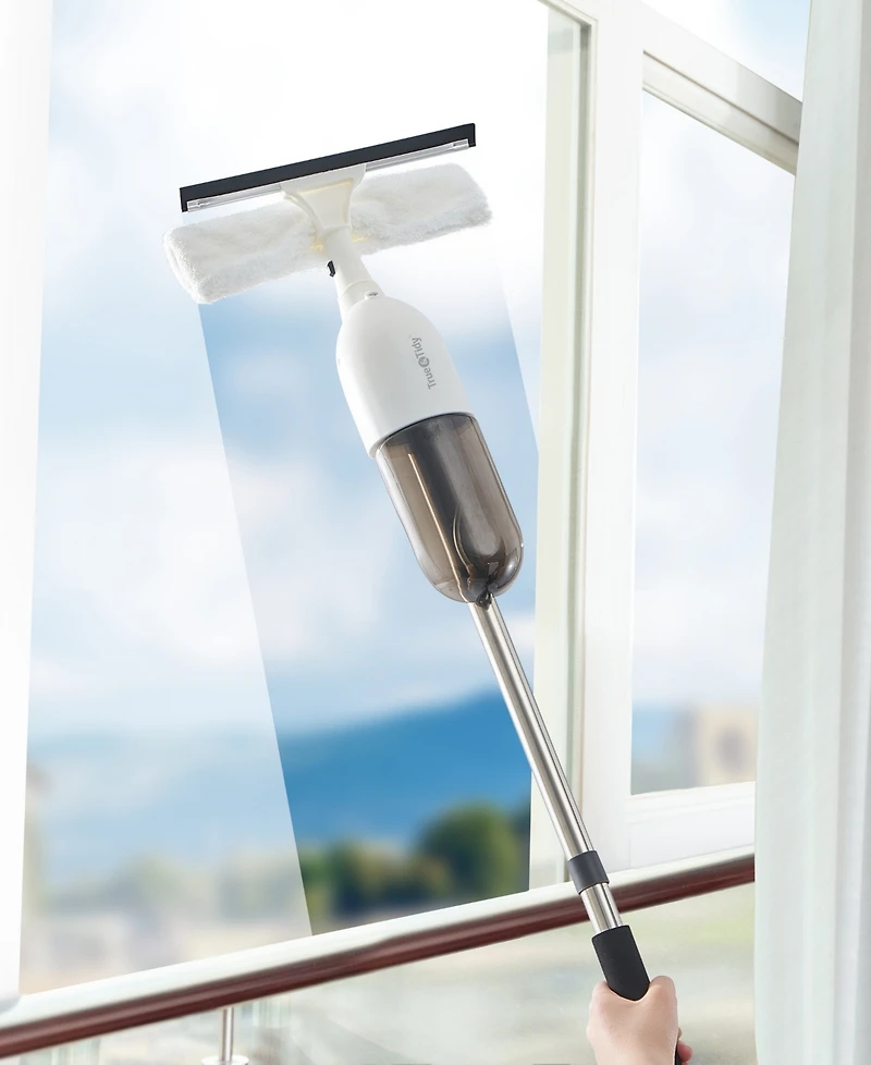 True & Tidy 1 Piece Round Mop Pad and 1 Piece Flat Mop Pad Replacement Set for Spray-360 Clean Everywhere Spray Mop Kit