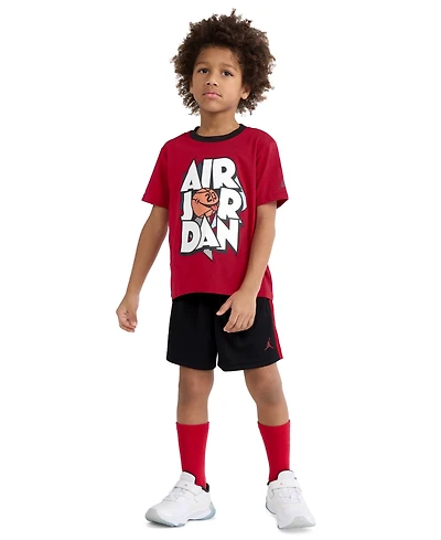 Jordan Boys' Toddler 2T-4T Airball Crewneck T-Shirt and Shorts, 2-Piece Set