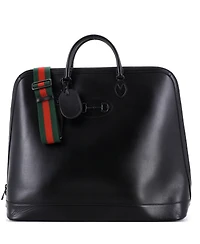 Pre-Owned Gucci Large Horsebit 1955 Web Duffle Bag Leather