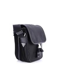 Pre-Owned Prada Logo Buckle Messenger Bag Nylon