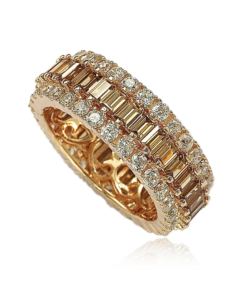 Suzy Levian New York Cubic Zirconia Eternity Band Sterling Silver