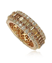 Suzy Levian New York Cubic Zirconia Eternity Band Sterling Silver