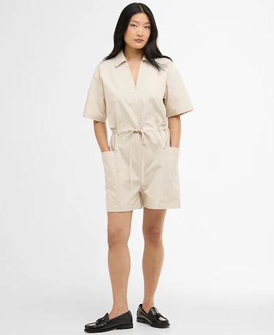 Barbour Women's Kirby Notched-Collar Playsuit