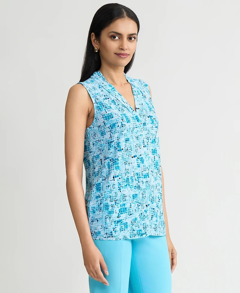Kasper Women's Printed Sleeveless Top, Regular & Petite