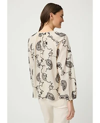 Olsen Women's Embroidered Tunic Blouse