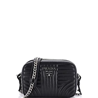 Pre-Owned Prada Small Camera Bag Diagramme Quilted Leather