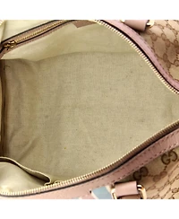 Pre-Owned Gucci Medium Vintage Web Boston Bag Gg Canvas