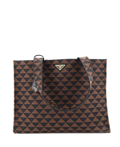 Pre-Owned Prada Horizontal Symbole Shopper Tote Jacquard