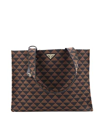 Pre-Owned Prada Horizontal Symbole Shopper Tote Jacquard