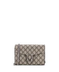 Pre-Owned Gucci Small Dionysus Chain Wallet Gg Coated Canvas