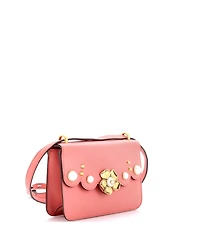 Pre-Owned Gucci Small Pearly Peony Shoulder Bag Leather