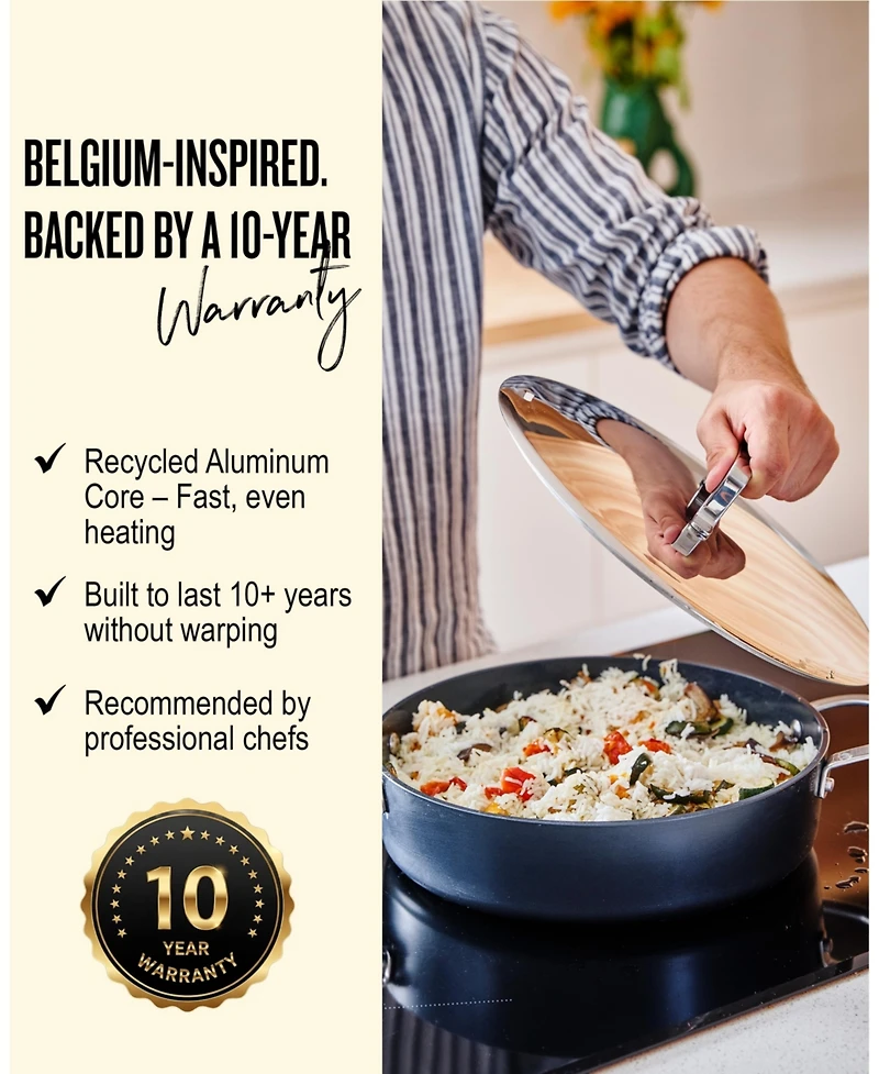 Alva Maestro 3.5Qt Ceramic Saute Pan with Lid - 9.5"