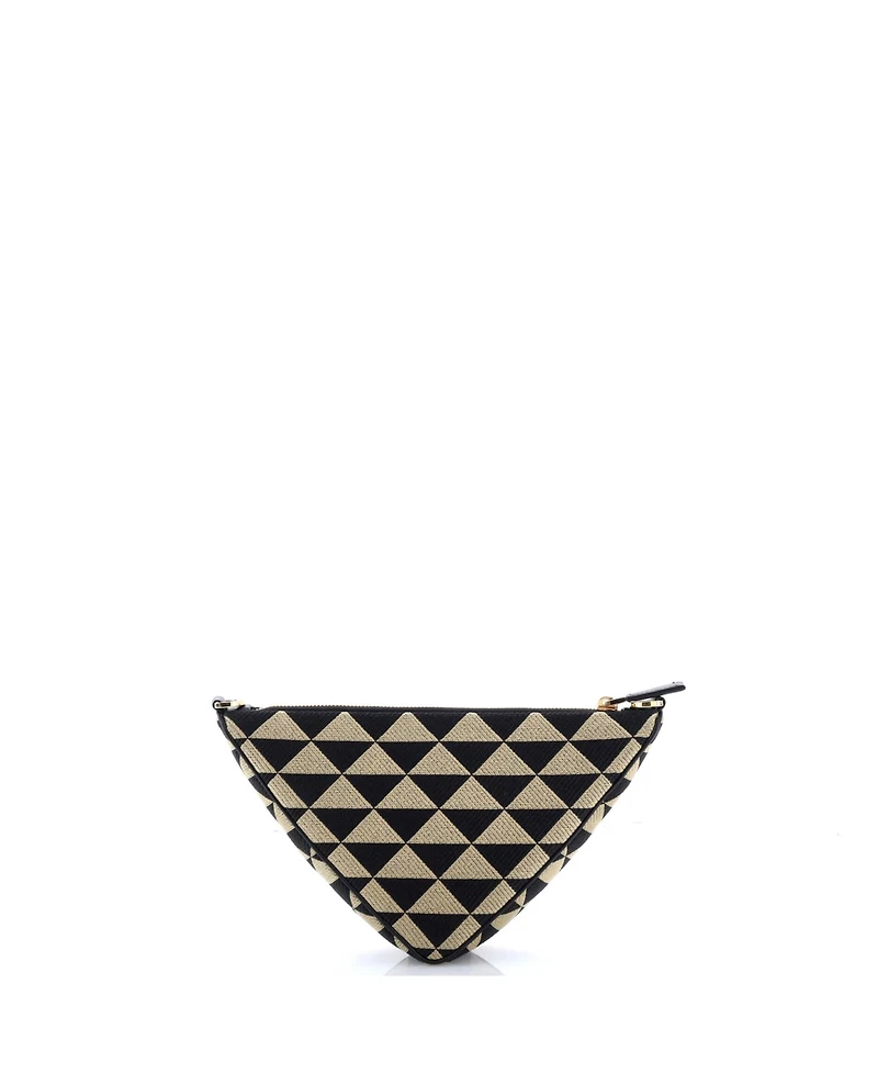 Pre-Owned Prada Mini Symbole Triangle Bag Jacquard