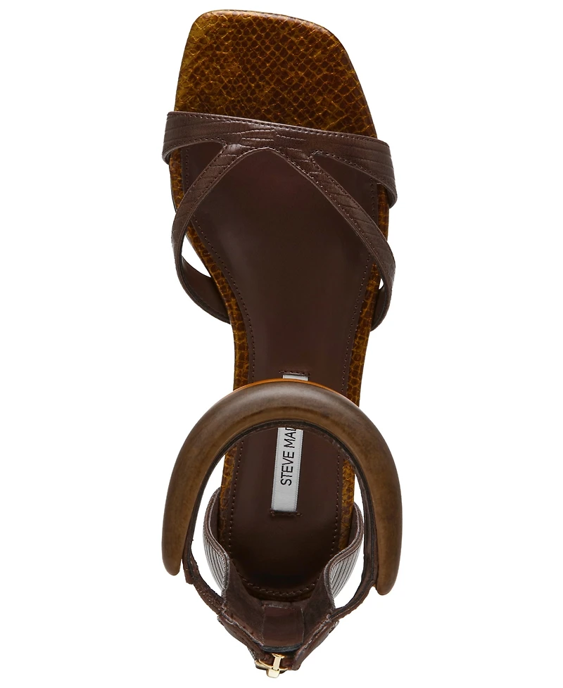 Steve Madden Women's Olivia Embellished Bangle Full Zip Flat Sandals