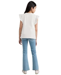Levi's Girls' 7-16 Coastal Flutter Sleeve Graphic T-Shirt