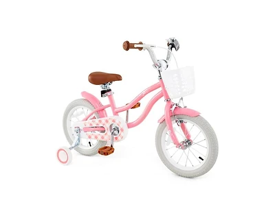 Hongge Kids Bike with Training Wheels and Basket for Boys & Girls