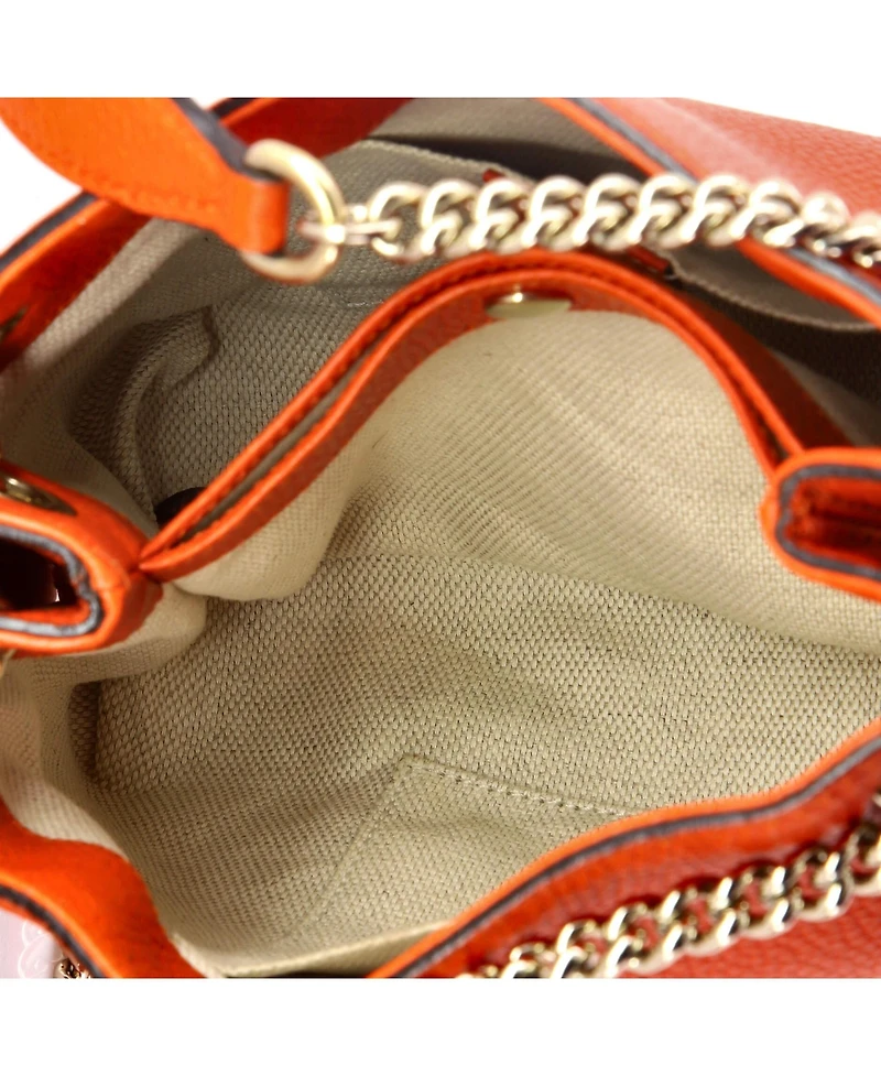 Pre-Owned Gucci Mini Soho Chain Strap Shoulder Bag Leather