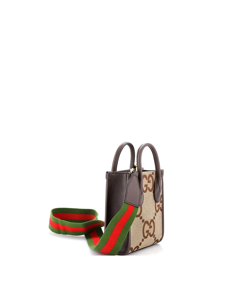 Pre-Owned Gucci Mini Vertical Tote Jumbo Gg Canvas