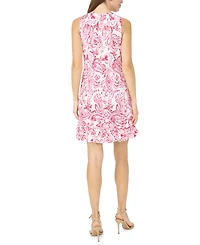 Msk Women's Oscar Neck Dress with Ruffle Hem