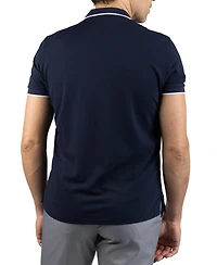 Tailorbyrd Men's Quarter Zip Fine Pique Polo Shirt