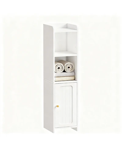 Yigii Bathroom Storage Cabinet Small Narrow With Two Adjustable Shelves
