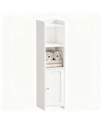 Yigii Bathroom Storage Cabinet Small Narrow With Two Adjustable Shelves