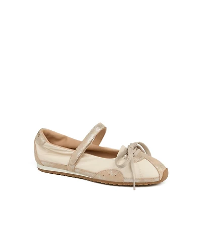 JSlides Women's Pavia Nylon and Suede Mary Jane Sneaker