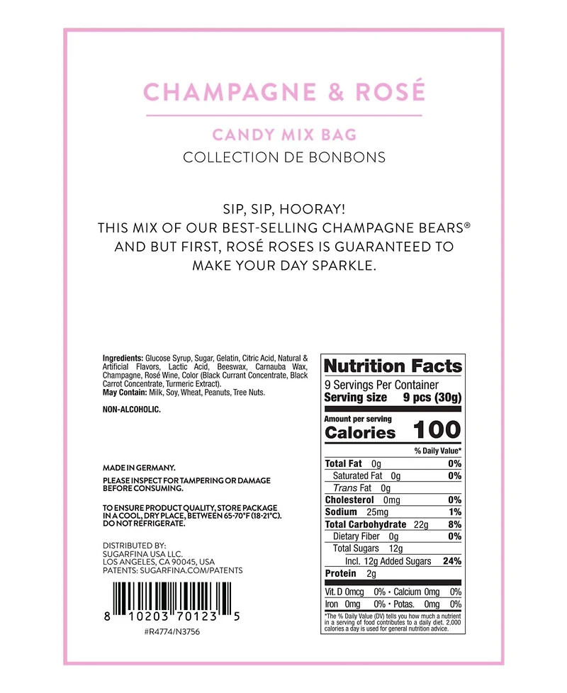 Sugarfina Sweet Escape Champagne Rose Candy Mix Bag, 2-Pc.