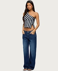 Edikted Women's Rivka Low Rise Baggy Jeans