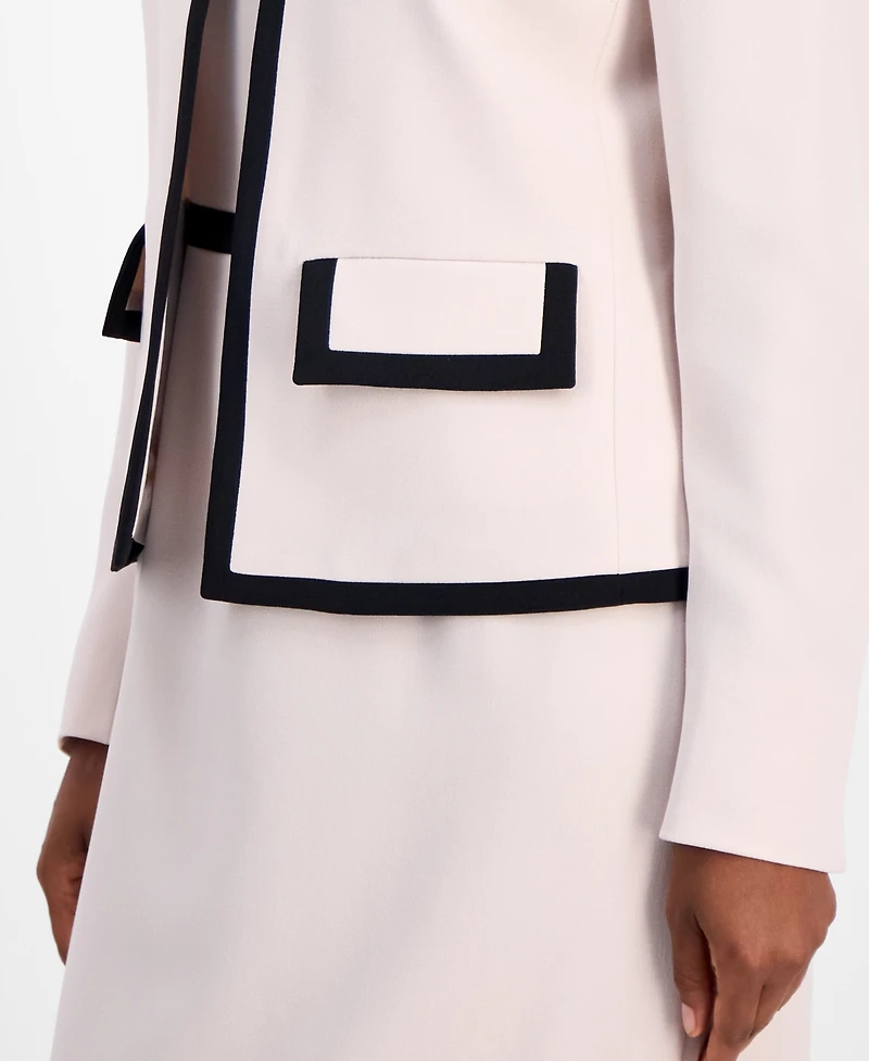 Kasper Women's Colorblocked Open-Front Jacket