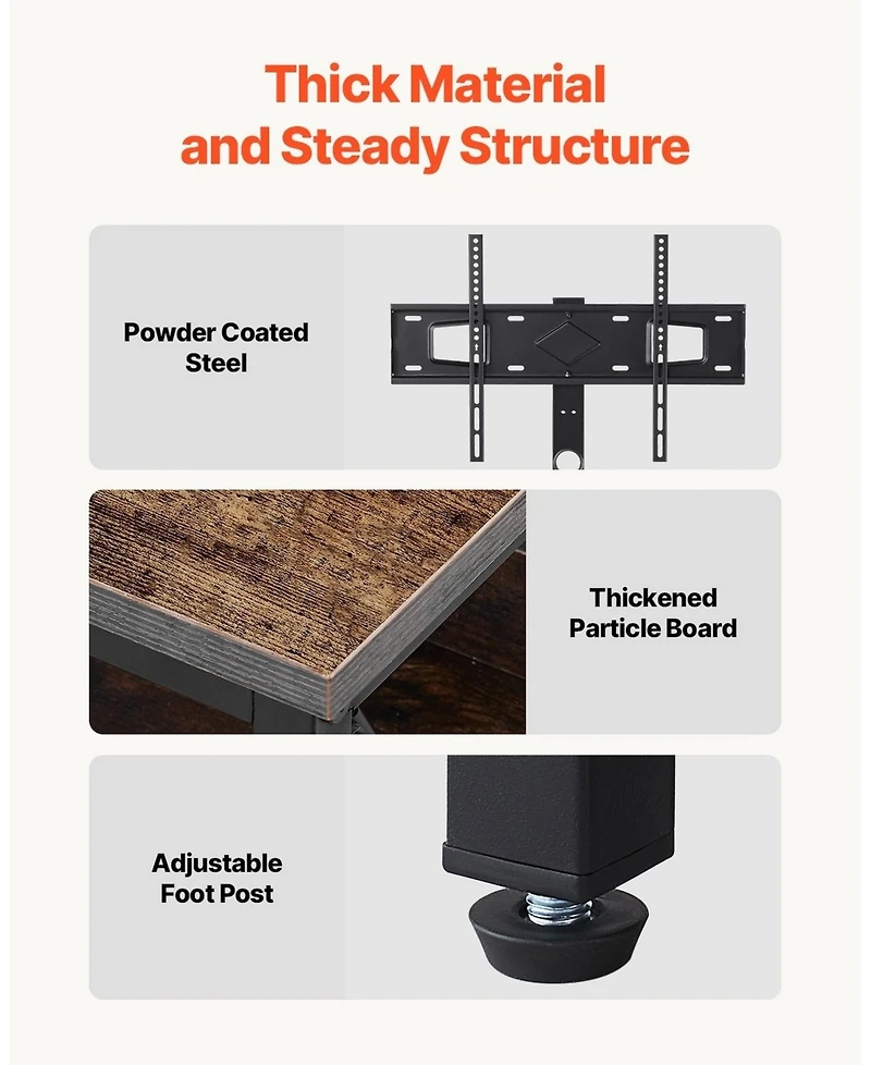 Gouun Tv Stand with Mount and Led Lights for TVs