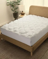 Cheer Collection Rayon From Bamboo Fitted Down Alternative Mattress Pads