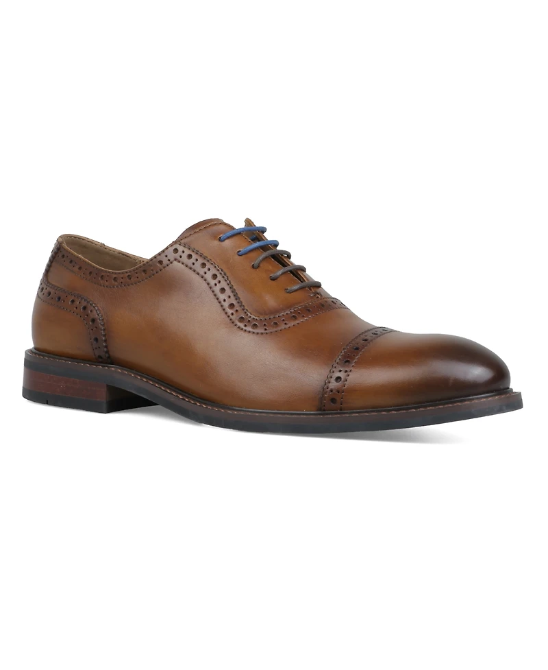 Bar Iii Men's Ashfordd Cap Toe Brogue Leather Dress Shoe, Created for Macy's