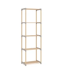Slickblue 5 Tier Open Bookshelf Storage for Home Office and Bathroom
