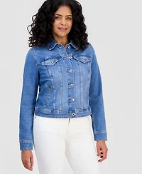 Style & Co Petite Classic Denim Trucker Jacket