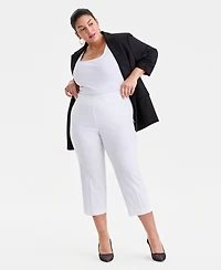 I.n.c. International Concepts Plus Mid-Rise Pull-On Capri Pants, Created for Macy's
